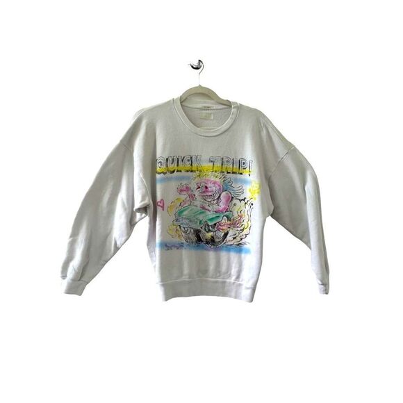 Mother Quick Trip! Print Pullover Sweatshirt Women’s White Size Small - Picture 3 of 7